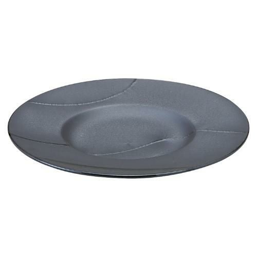 456-X011 銀釉 28cmプレート φ28×3.5(cm)