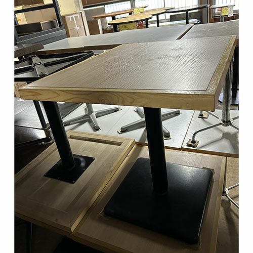 中古】テーブル 白木 幅600×奥行750×高さ710 【送料別途見積】【業務用
