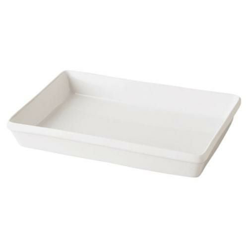 800-V01 マイスターホワイト 14"角プラター 35.3×24.3×5.8(cm)