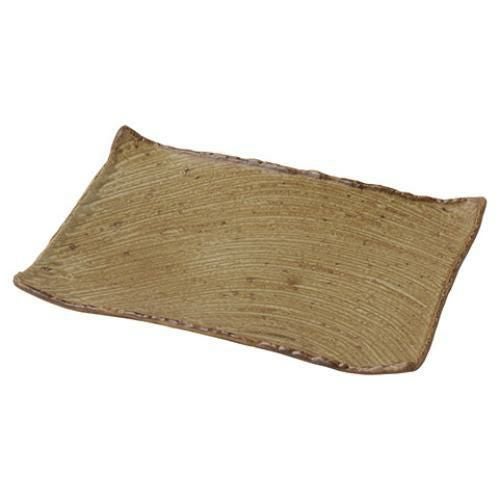 023-0038 わび 朽葉 枯山水 角皿37cm 37×24.5×4(cm)