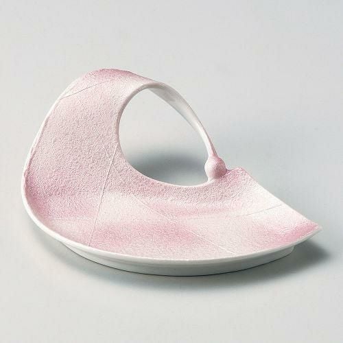 銀彩二色吹アーチ型前菜皿 20×17×6.5cm 036-119