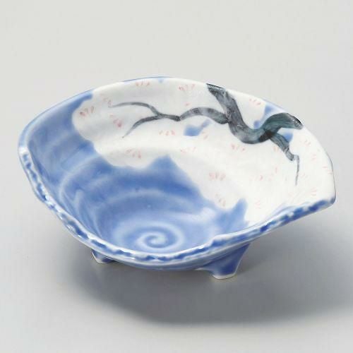 桜木コバルトちぎり向付 16.8×12.6×6cm 044-039