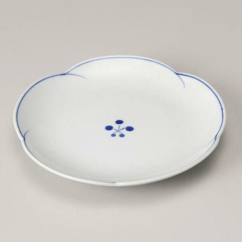 染付梅ライン6.5皿 φ20×3cm 224-109