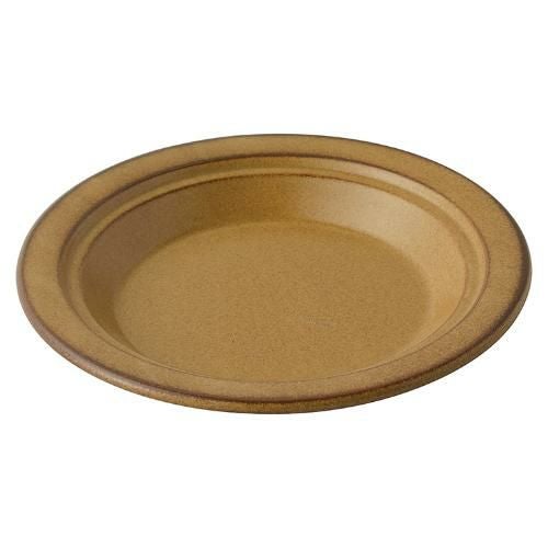 324-0120 耐熱薄茶 25cm陶板丸 φ25.3×3.5(cm)