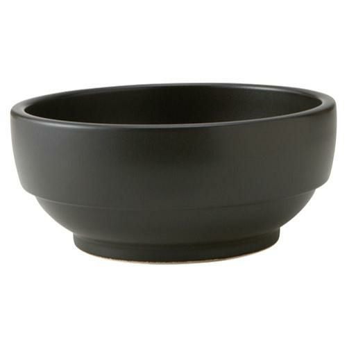 325-0137 スタッキングビビンバ 黒 19cm φ19×8.5 底径12.6(cm)