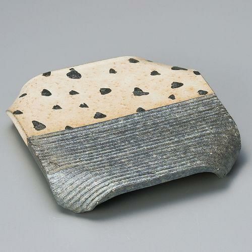 黒窯変ドット角皿 12.5×12.5×2.5cm 210-069