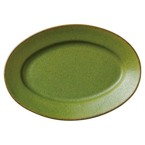 オリーブ12吋オーバル 28.8×20.4×4.3cm 453-119