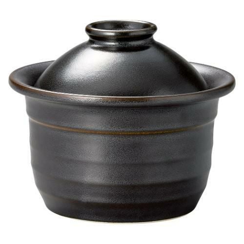 344-0204 耐熱黒 一合炊きごはん鍋 φ16×13.2(cm)