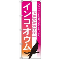 「インコ オウム」 のぼり【N】【受注生産品】