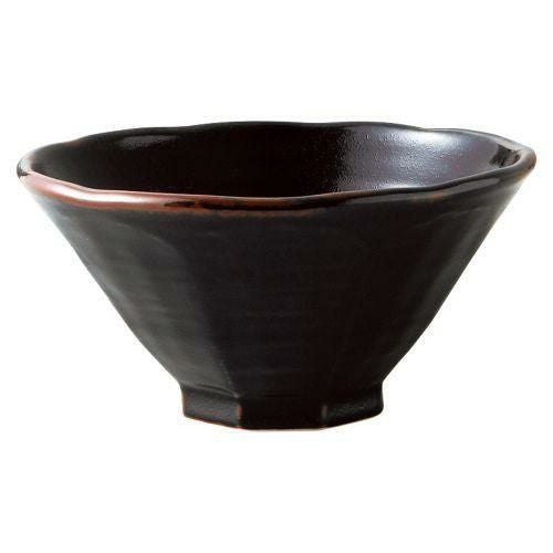 柚子黒天目八角7.0丼 φ22×11.4cm(1700cc) 586-169