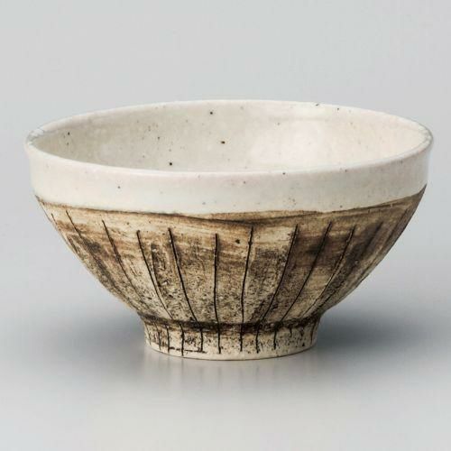 白十草面取り飯碗 φ11.2×6cm 345-289