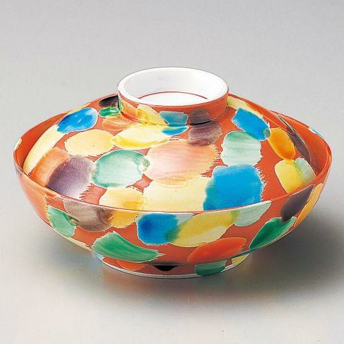 赤彩交趾蓋向 φ13.3×7.6cm 105-039