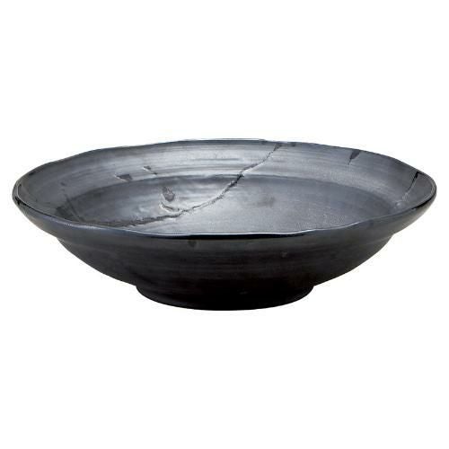 456-0098 銀釉 尺盛り鉢 φ31×8.2(cm)