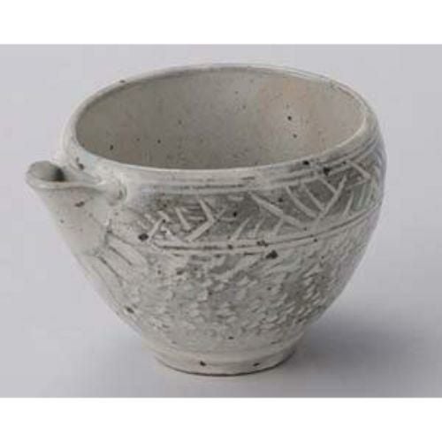 粉引とびかんな彫冷酒器 12.5×10.6×8.2cm(350cc) 273-079