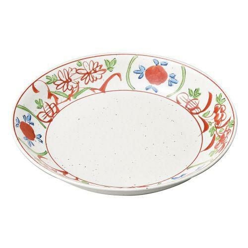 錦間取花新型尺二深皿 φ36.5×6.3cm 169-039