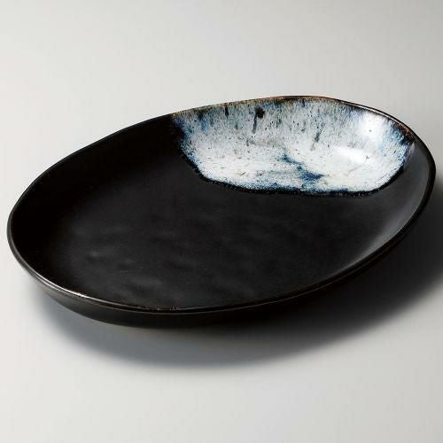 融雪9寸楕円皿 26.2×19.8×3.5cm 303-079