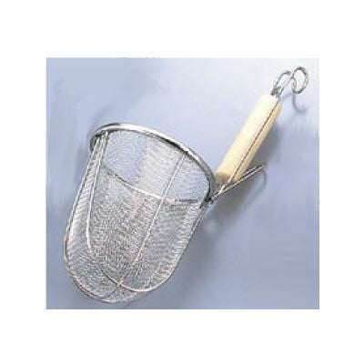 BK 18-8 木柄 うどん揚 丸底 大(φ137)