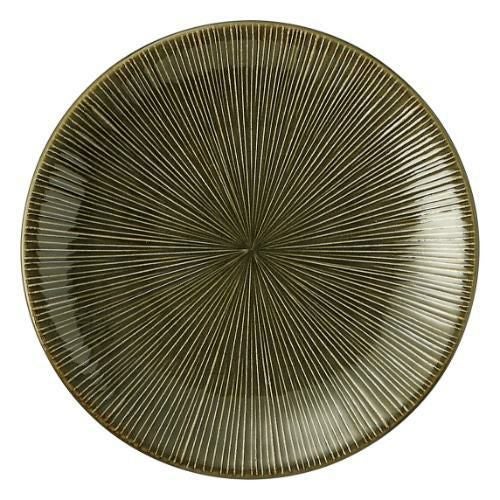 102-0001 千段 織部 千段尺皿 φ30.5×4.3(cm)