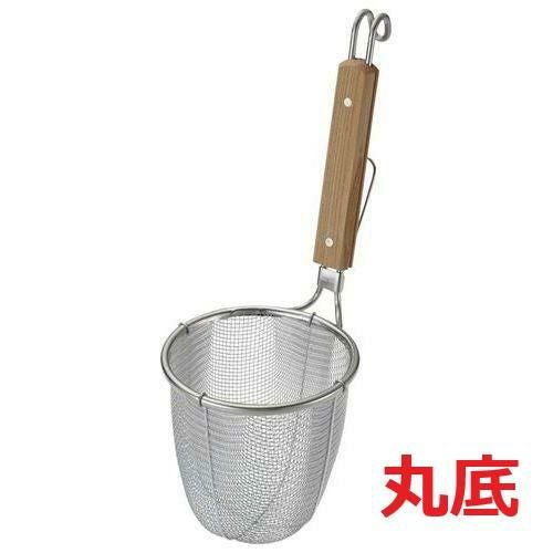TS 18-8 木柄 ラーメン專用パワーてぼ 丸底