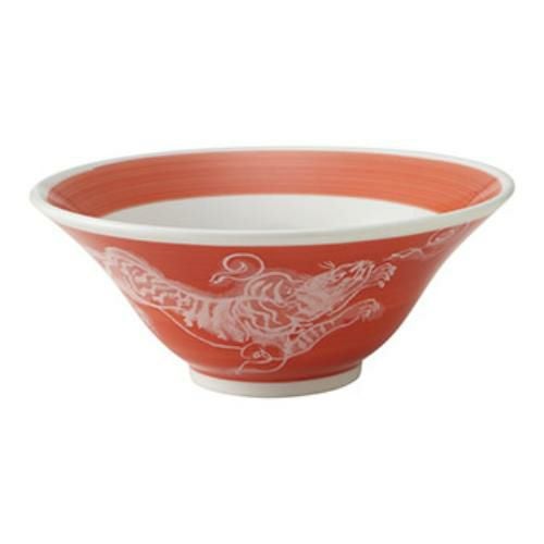 204-0074AK 朱巻きホワイトドラゴン  桂林丼 φ22.3×9(cm)