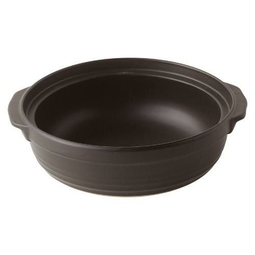 328-0200 土鍋 6号 黒 21.5×19×7(cm)