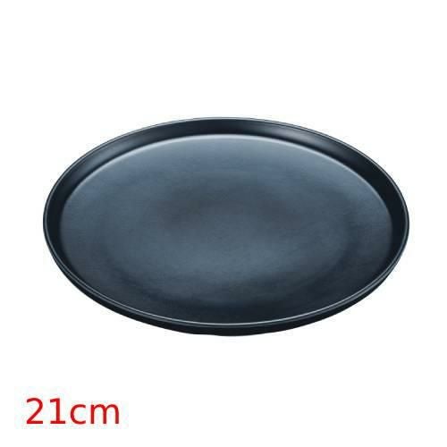 JE メラミンラウンドフラットプレート 21cm D470 ブラック