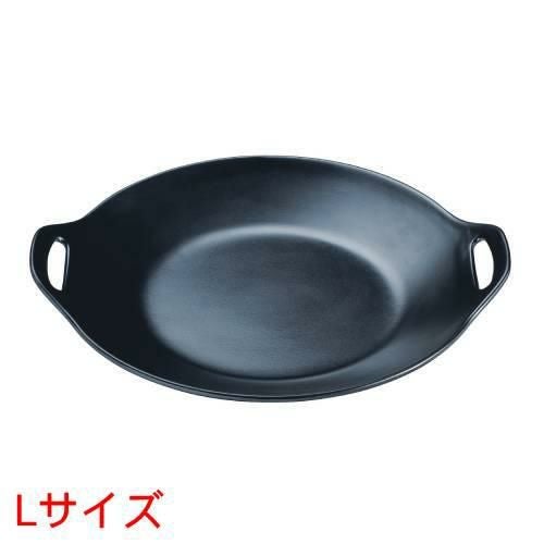 ジェーンユーロ メラミン取手付浅型ポット L D422 ブラック