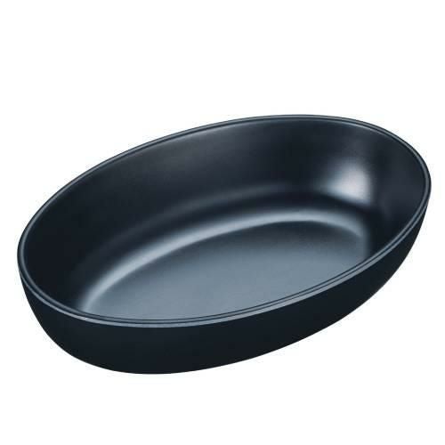 JE メラミンオーバル浅型ボール D472 ブラック