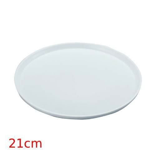 JE メラミンラウンドフラットプレート 21cm D470 ホワイト