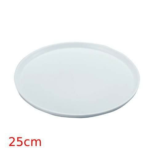 JE メラミンラウンドフラットプレート 25cm D471 ホワイト
