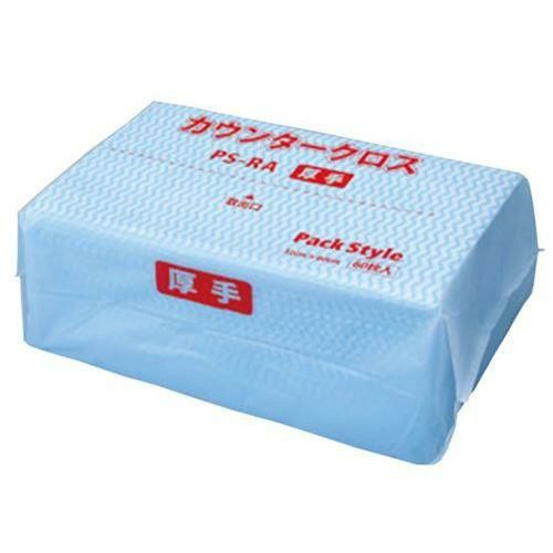 ふきん・クロス PS カウンター クロス ダスター 厚 青 レギュラー パックスタイル(540個入)