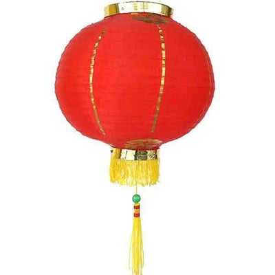 300068R 中華赤提燈 直径45cm ナイロン製