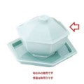 青磁 六角蓋物 大