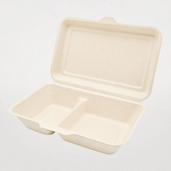 【1枚/約88円】パックスタイル バガス容器 WBランチ 240-150-2 ラミ 50枚