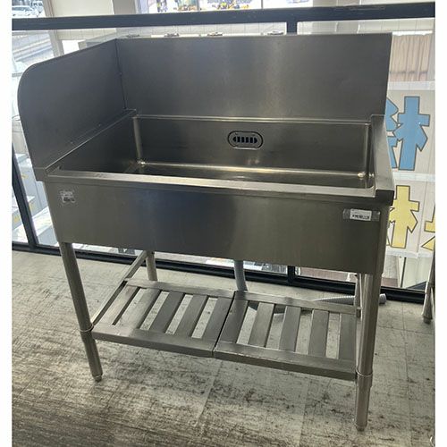 中古】舟形シンク BGあり 幅900×奥行600×高さ800 【送料別途見積 