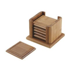 竹 茶托角型 6Pセット