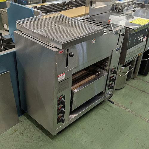 業界最長1年保証】【中古】ガス両面式焼物器 マルゼン MGKW-084 幅845