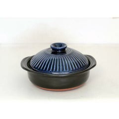 菊花 瑠璃釉 6号鍋/M1055