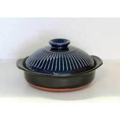 菊花 瑠璃釉 8号鍋/M1057