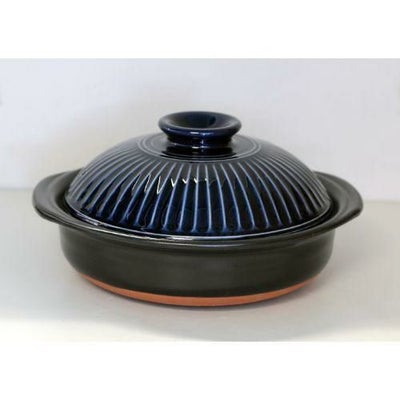 菊花 瑠璃釉 9号鍋/M1058