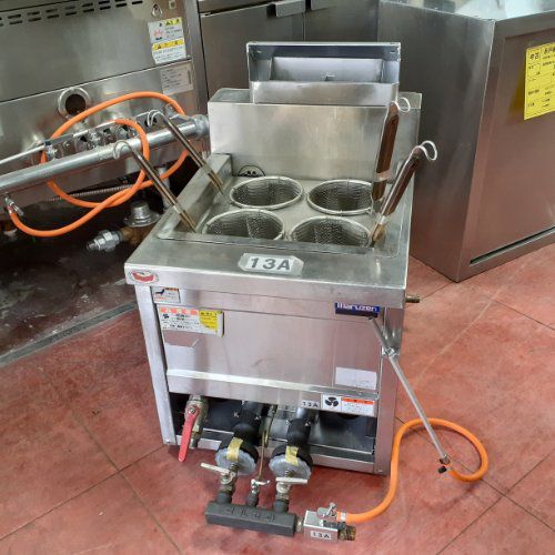 業界最長1年保証】【中古】ガスゆで麺機 4テボ マルゼン MRK-045TB 幅