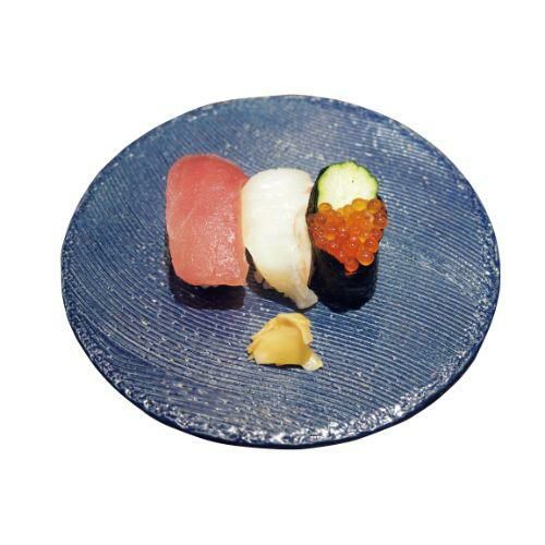 友楽窯ブルー 6号丸平皿/M6533