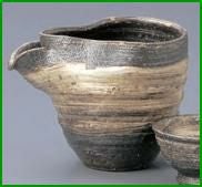 灰刷毛目冷酒器（信楽焼）