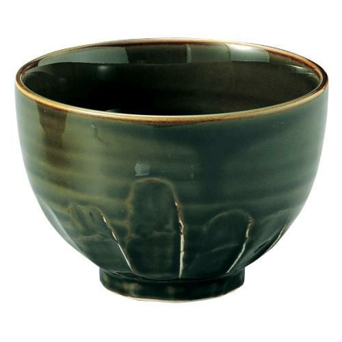 美濃焼 【織部 腰削り4.8丼】丼 高さ98mm×直径:145【業務用】【グループB】【プロ用】【まとめ買い商品】