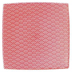 青海波 15.5cmスクエアープレート 赤【まとめ買い商品】