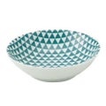 山格子 13.5cm浅ボウル 緑【まとめ買い商品】