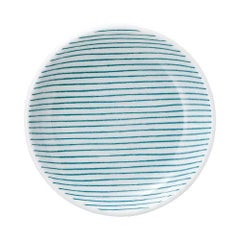 細縞 13cm丸皿 緑【まとめ買い商品】