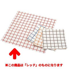 EBM キャンパス厚手 チェックナフキン レッド 450×450