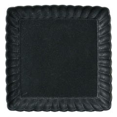 かすみ 黒 13.5cm正角皿【まとめ買い商品】