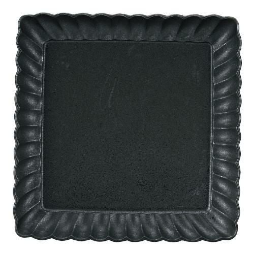 かすみ 黒 17cm正角皿【まとめ買い商品】